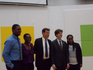 Ambassador A. Schapiro and Dr. M. Stransky with students, 2016